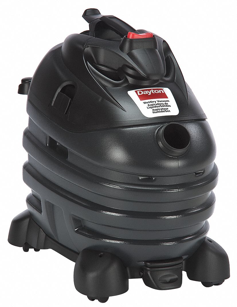 DAYTON Portable Shop Vacuum, 10 gal Tank Size, 140 cfm, 1 1/2 in Vacuum