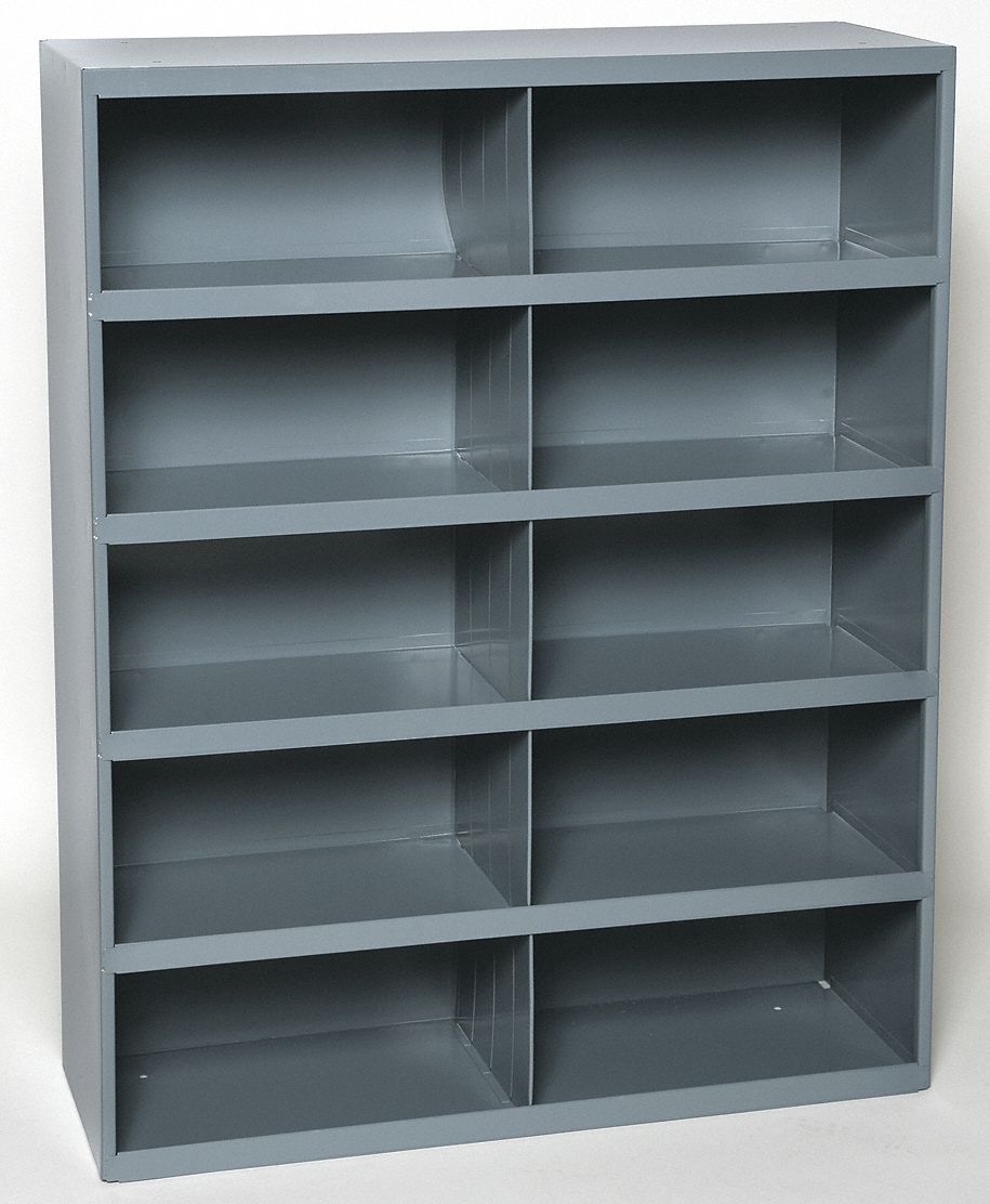 DURHAM MFG 333/4" x 12" x 42" Pigeonhole Bin Unit, Gray 6ALJ439795