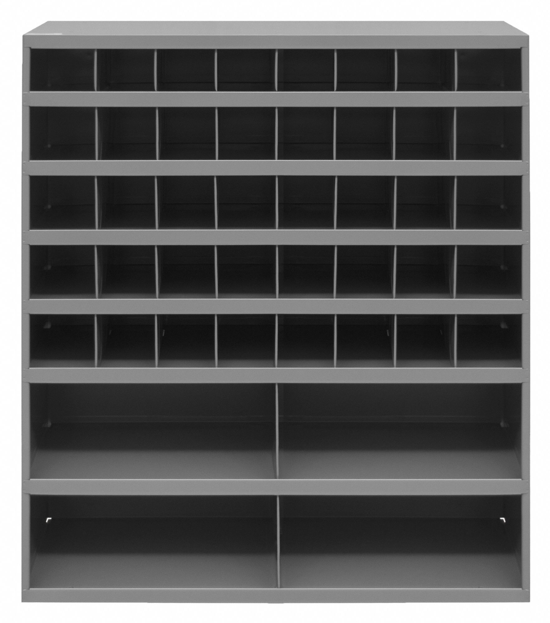 DURHAM MFG Pigeonhole Bin Unit 34 in x 12 in x 42 in, 44 Compartments