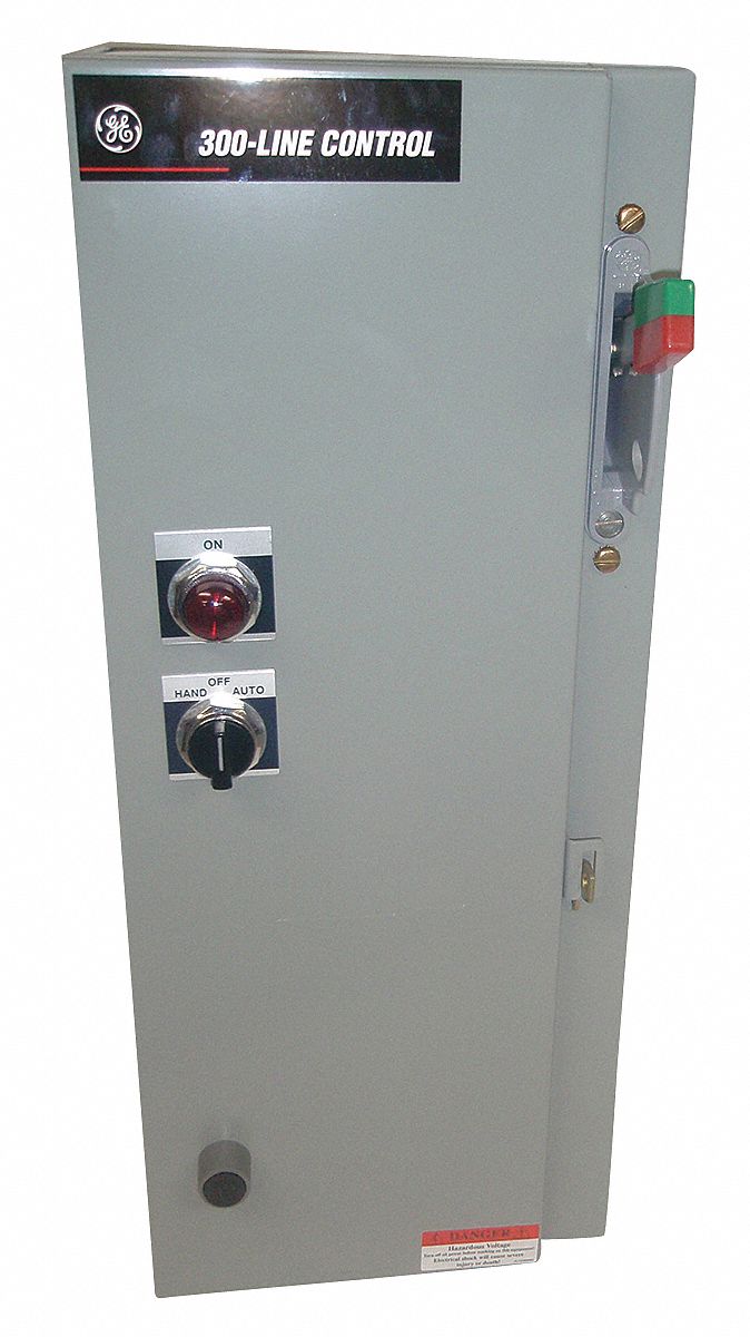 GE NEMA Fusible Combination Starter, 18 Amps AC, 480V/120V Coil Volts