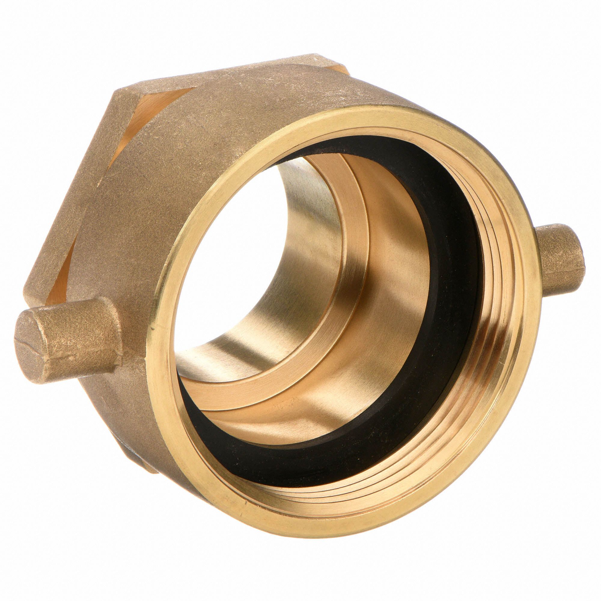 MOON AMERICAN Fire Hose Adapter, Pin Lug, Fitting Material Brass x