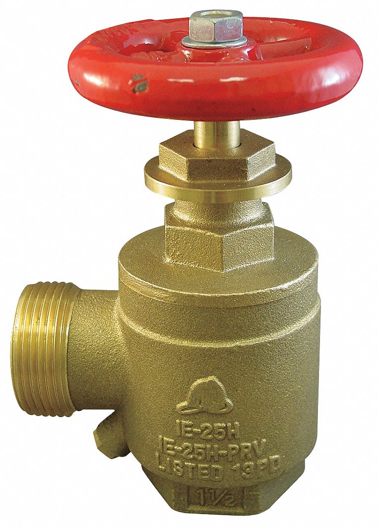 MOON AMERICAN 2 1/2 in Brass Angle Hose Valve, FNPT x MNH Connection