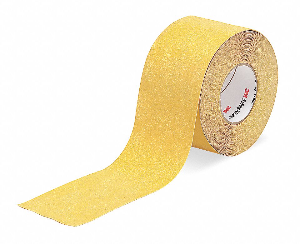 3M Solid Yellow AntiSlip Tape, 4 in x 60 ft, 60 Grit Aluminum Oxide