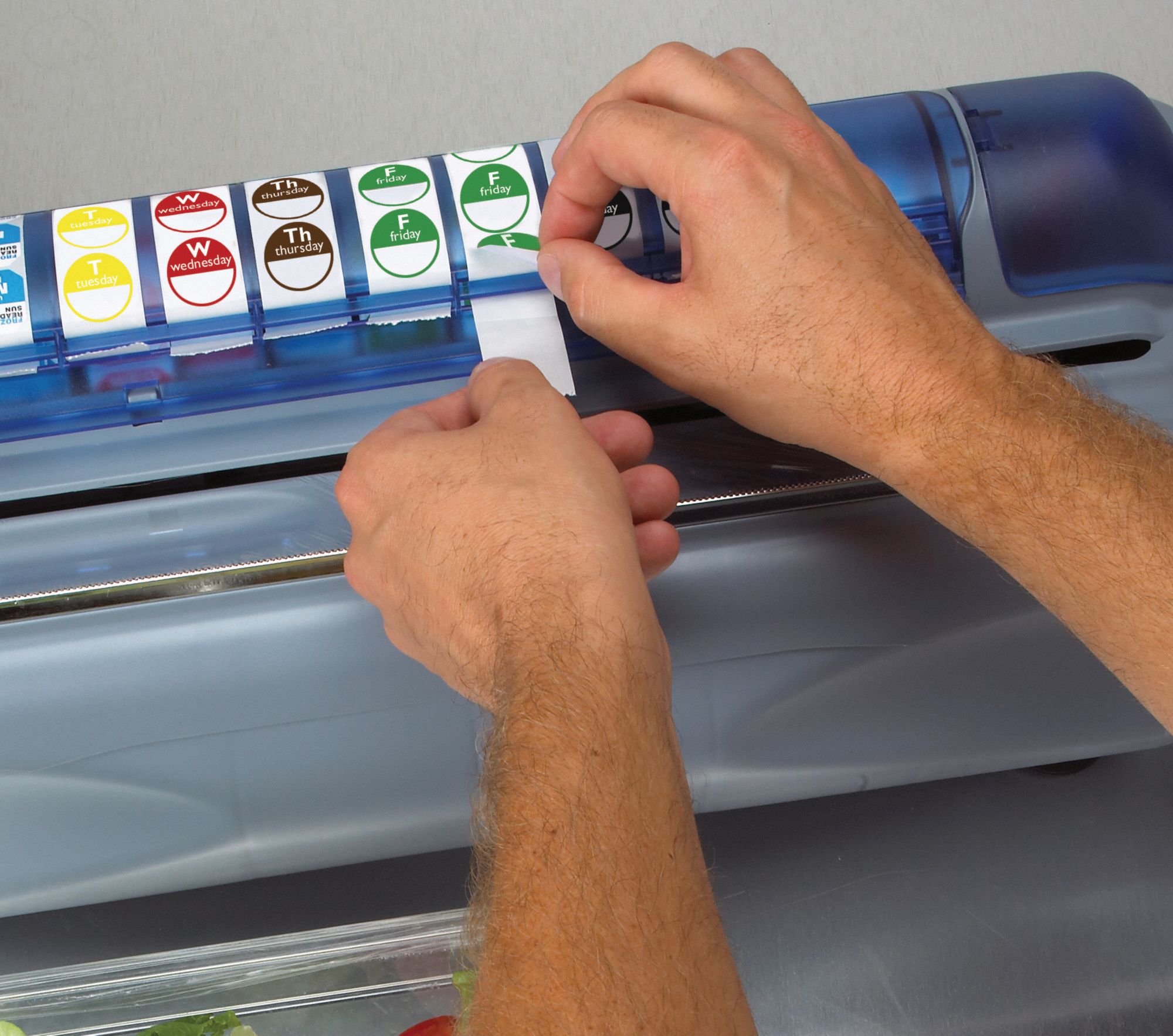 SAN JAMAR Food Wrap Dispenser w/Slide Cutter 9 in Ht, 28 in Wd, 10 in Dp, Plastic 6CAN1