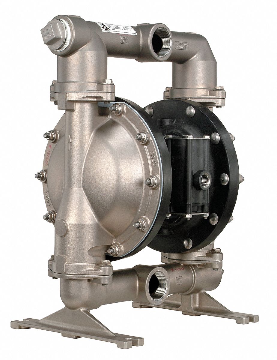 ARO Double Diaphragm Pump, 275 gpm Max. Flow, PTFE, Single Manifold