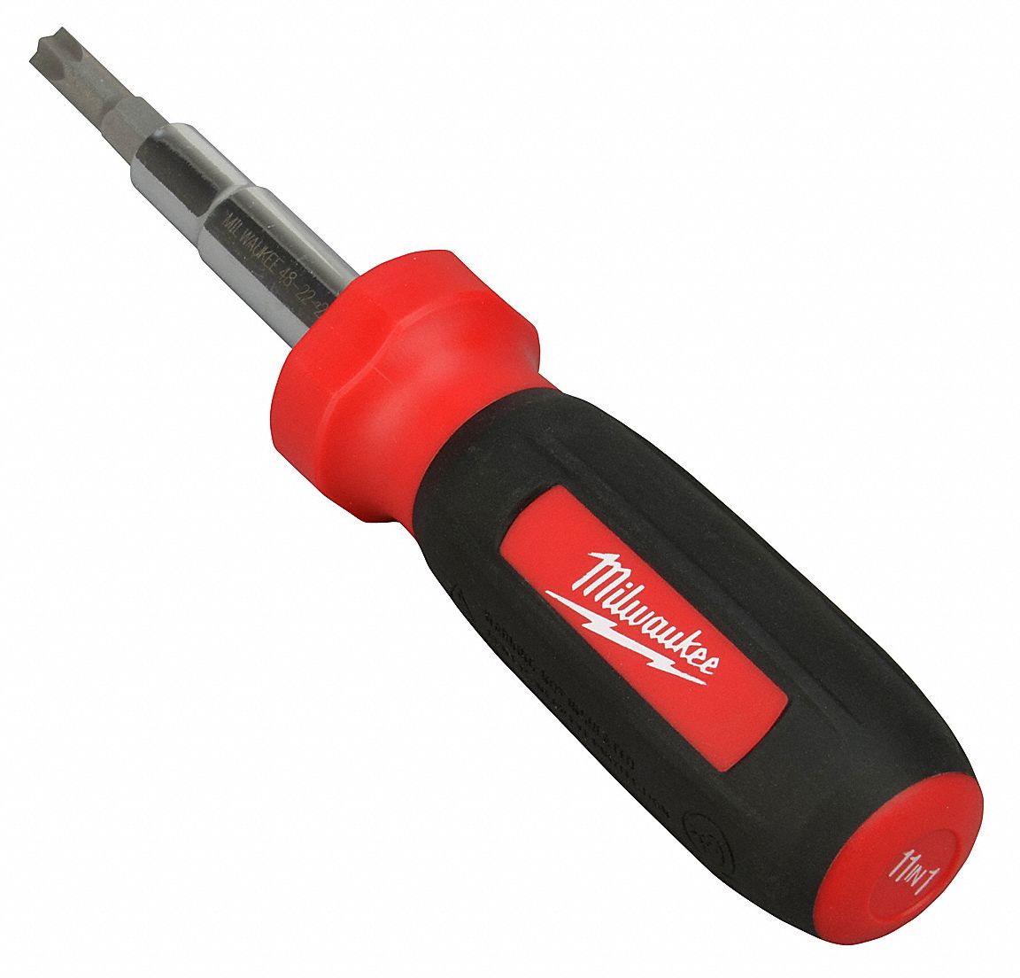 MILWAUKEE MultiBit Screwdriver, 11in1, 71/2" 6CMY348222113