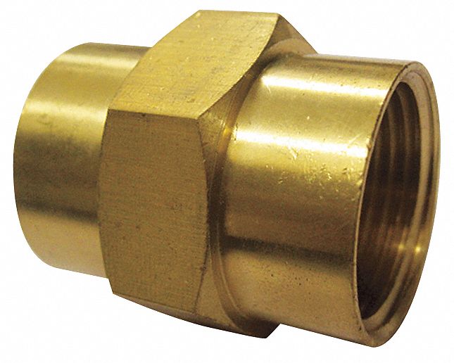 GRAINGER APPROVED Brass Coupling, FNPT, 3/4 in Pipe Size, 5 PK 6AYR0