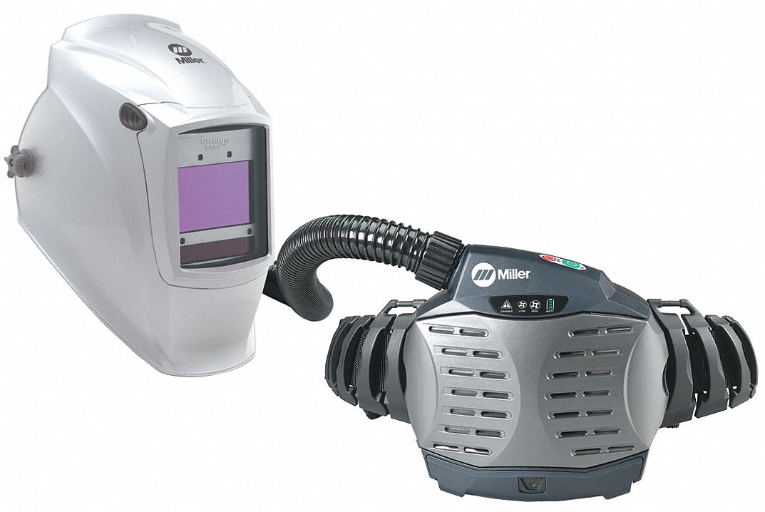 MILLER ELECTRIC Welding PAPR System, Titanium 9400 Helmet 6CXF6