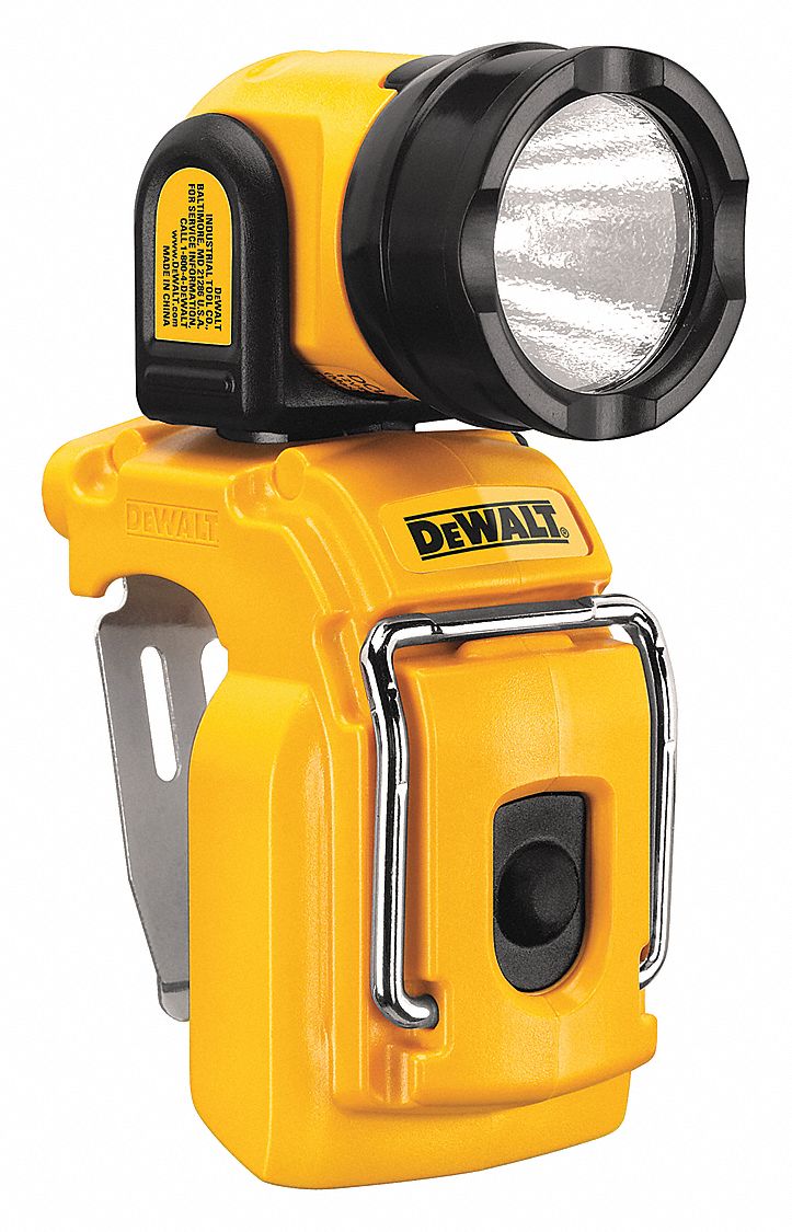 DEWALT Cordless Flashlight: 12.0 V, Bare Tool, LED, 130 lm, Fixed Focus