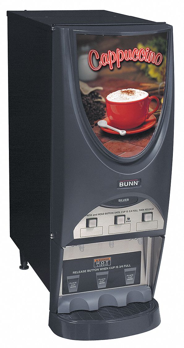 BUNN, 3 Dispensers, Plumbing Required, Hot Beverage Dispenser 6DHE3iMIX 3 Silver Grainger