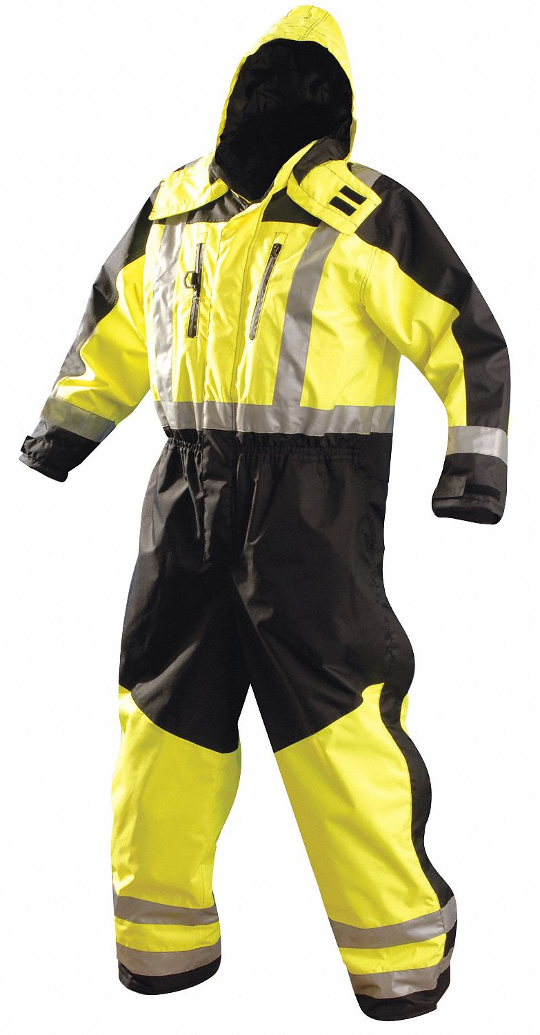 OCCUNOMIX Cold Weather Coverall Rainsuit ANSI Class 3, XL ( 50 in x 54