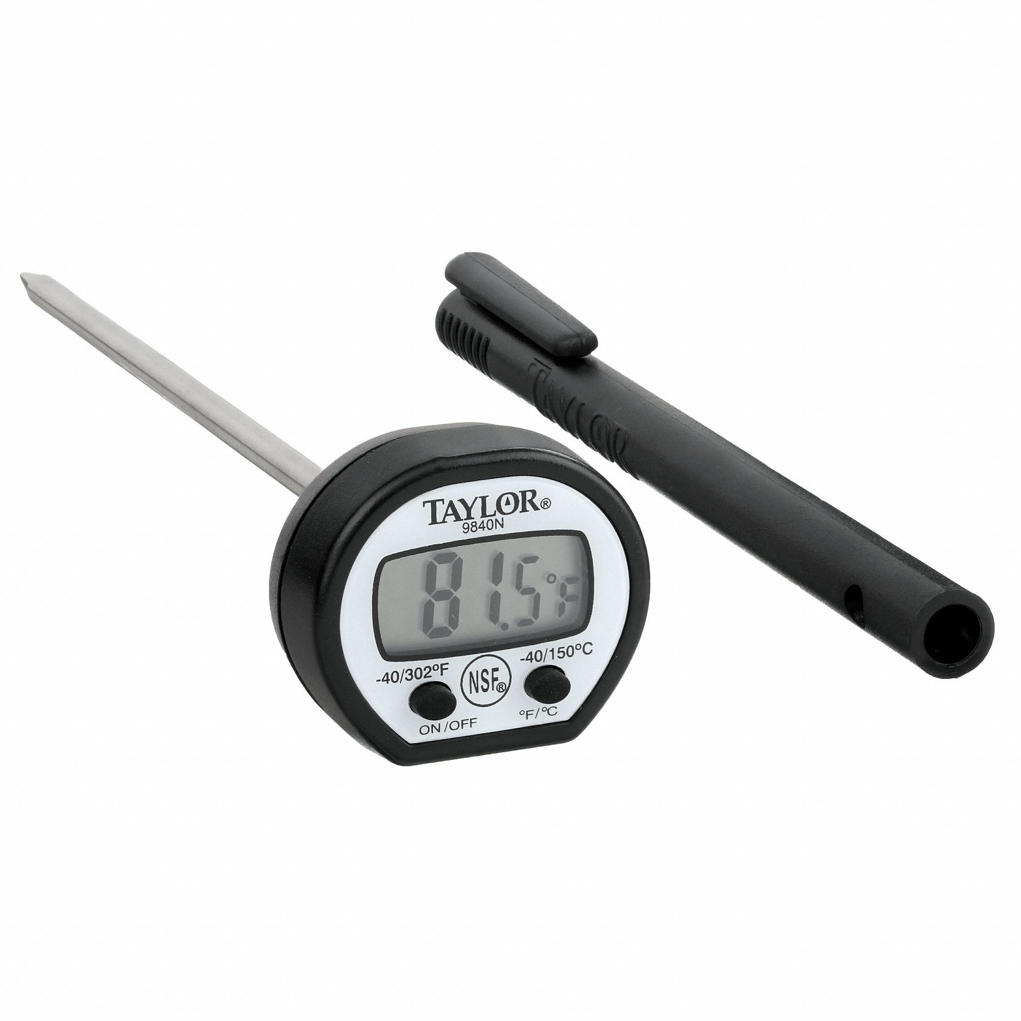 TAYLOR Item Digital Pocket Thermometer, Top Reading NonRolling Style