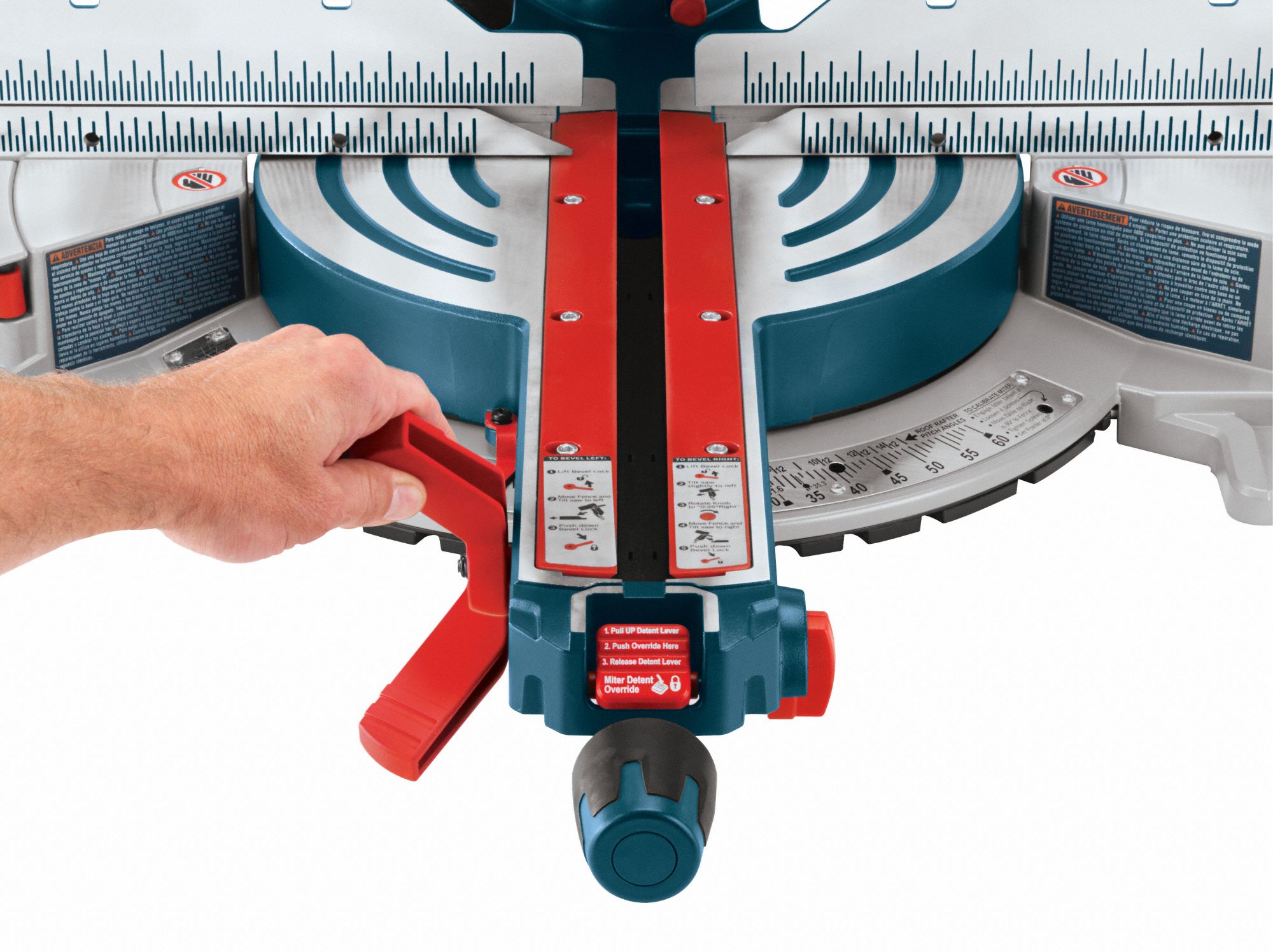 BOSCH Miter Saw: Sliding, 14 in Max. Cut Wd @ 0 Deg. Miter, 52° Left to