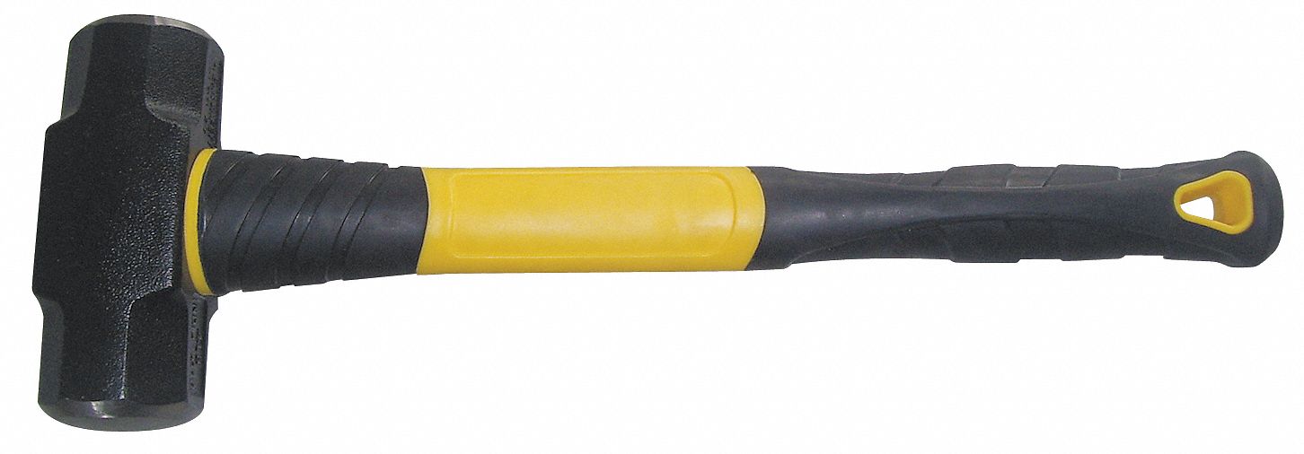 WESTWARD Steel Engineering Hammer Fiberglass Handle, 3 lb Head Wt, 1 1