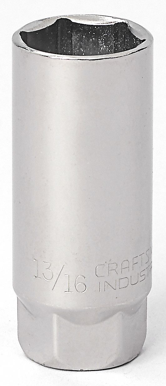 Spark Plug Socket, 247-Chrome, Drive Size 3/8 in - Grainger