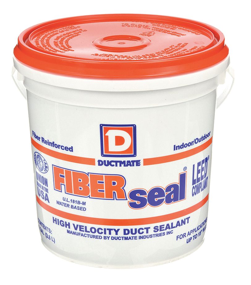 DUCTMATE, Metal, Water, Duct Sealant 6EJZ7GRFIBERSEAL1 Grainger