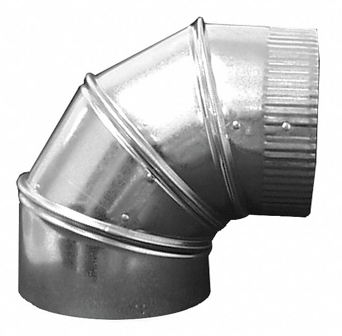 GREENSEAM Galvanized Steel 90 Degree Elbow, 8 in Duct Fitting Diameter