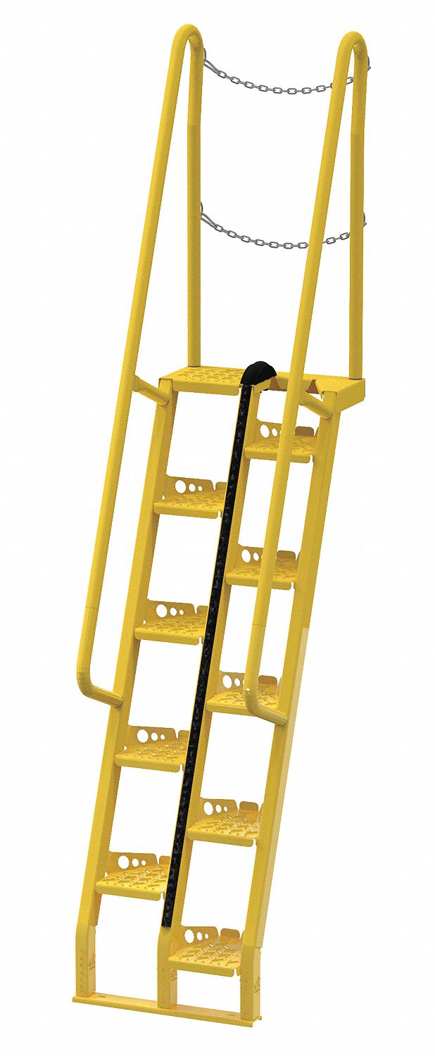 VESTIL Steel Alternating Tread Stairs, 71 7/8 in Top Step Height, 350