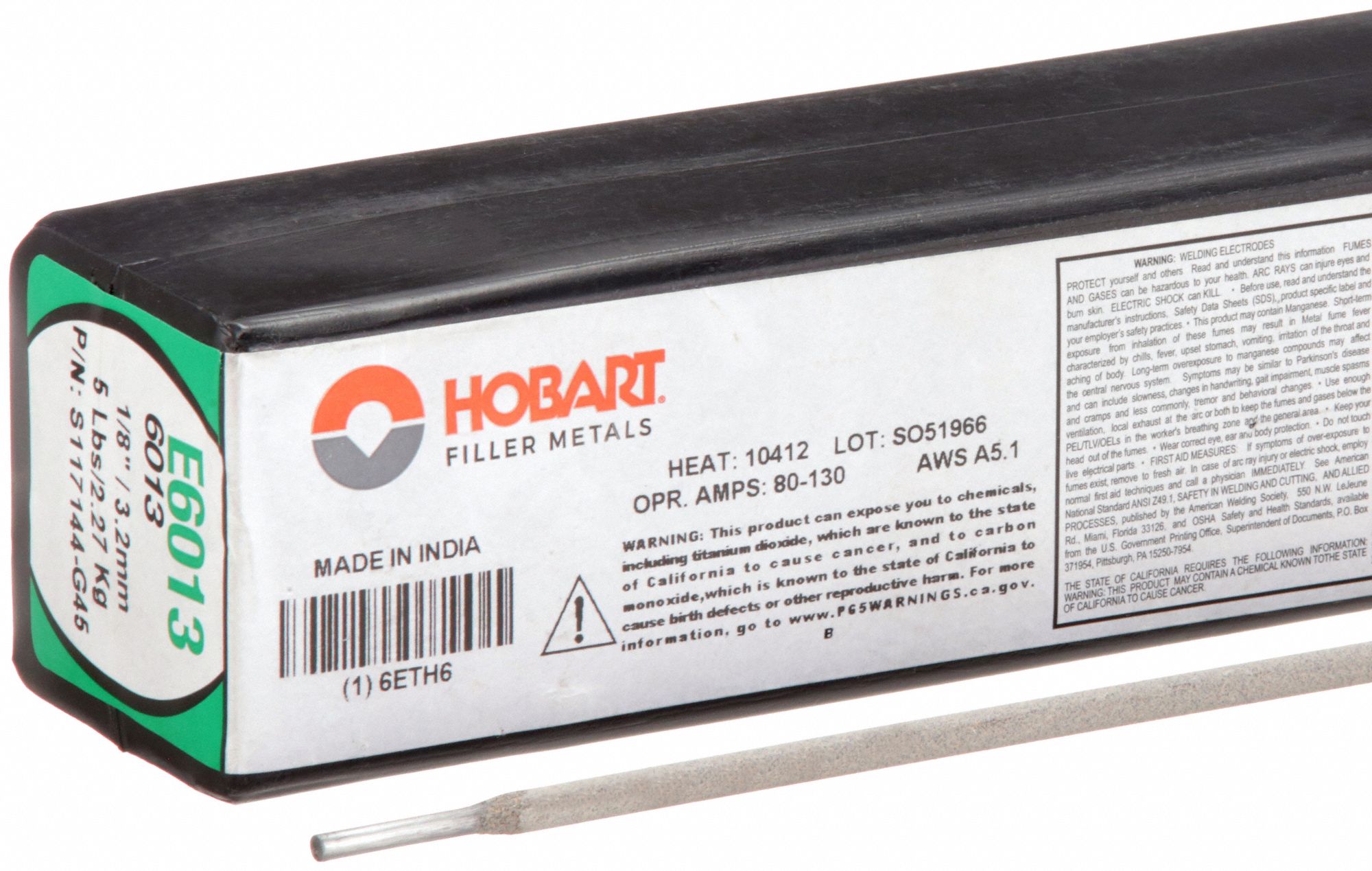 HOBART, Carbon Steel, E6013, Stick Electrode 6ETH66ETH6 Grainger