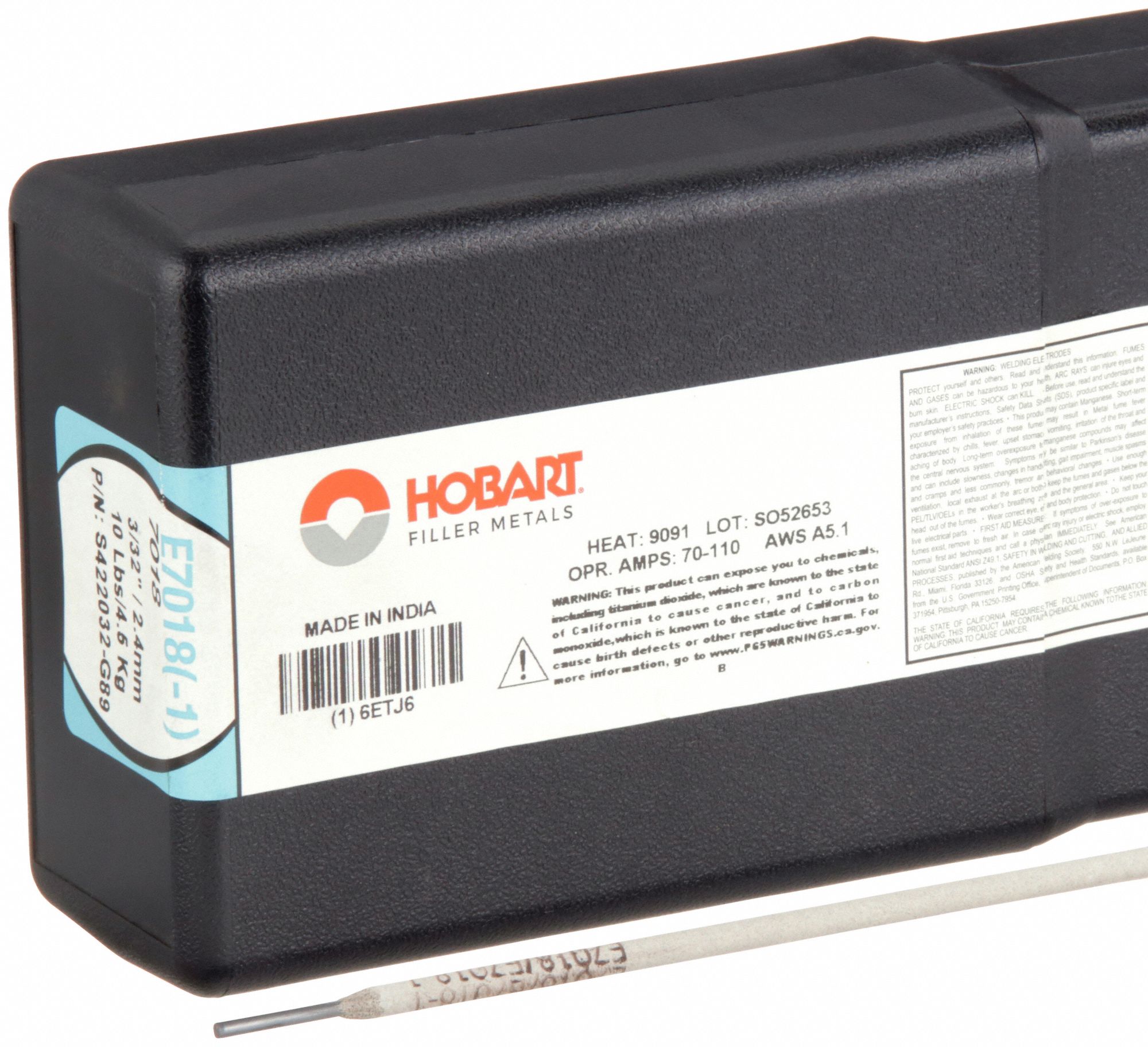 HOBART, Carbon Steel, E70181 H4R, Stick Electrode 6ETJ66ETJ6 Grainger