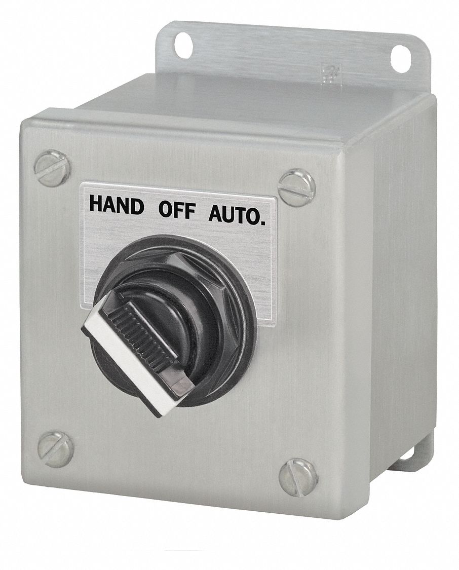 SIEMENS Selector Switch Control Station, 1NO/1NC, Hand/Off/Auto, 3