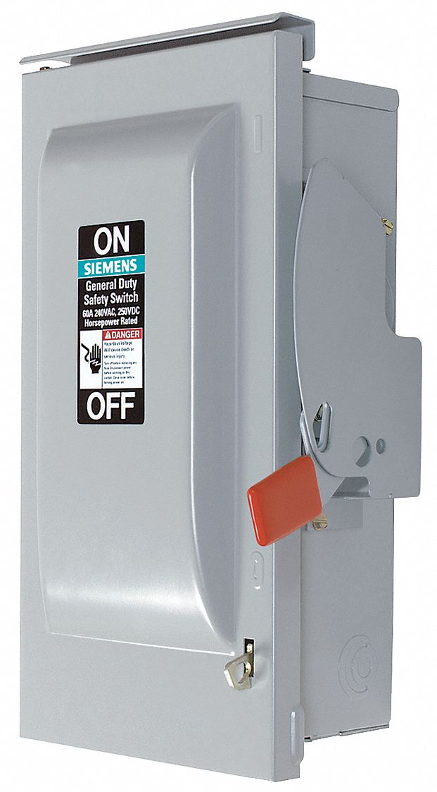 Safety Switch, Nonfusible, General, 240V AC Voltage, 3 Phase, 15 hp