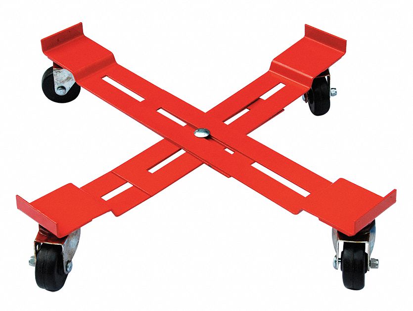 GRAINGER APPROVED Adjustable CrossBrace Drum Dolly, 1,000 lb Load