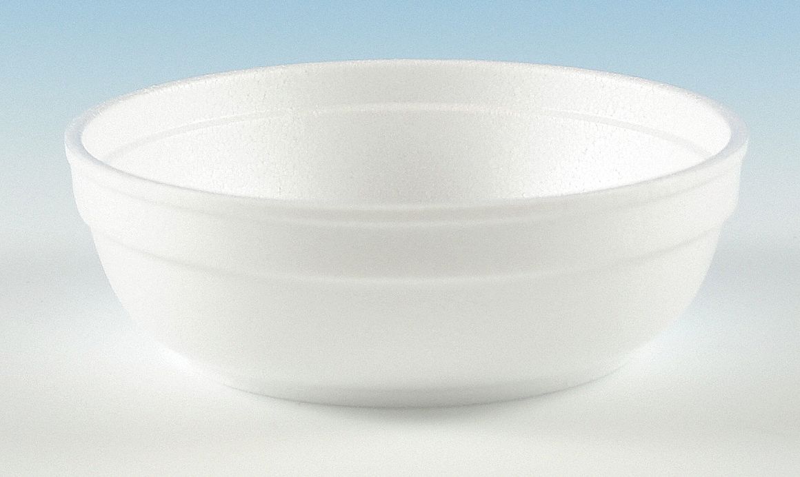 WINCUP 5 oz Round Foam Bowl, White, 1000 PK 6GEF9B5 Grainger