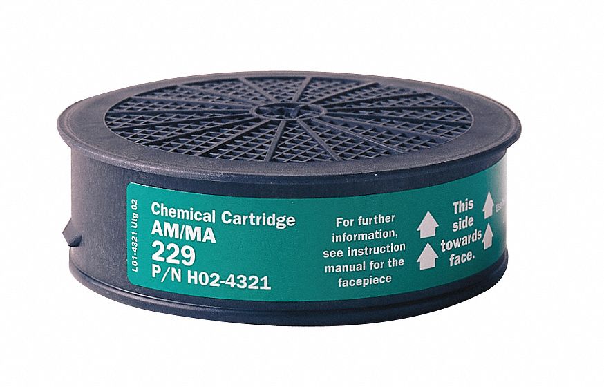 SUNDSTROM SAFETY Cartridge, Green, Air Purifying Respirator, NIOSH