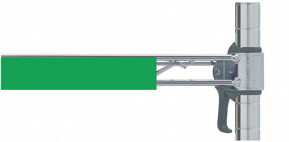METRO Shelf Marker 1 1/4 in x 6 in, Green, Plastic, Metro Super Erecta