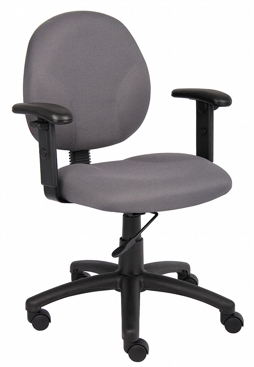 GRAINGER APPROVED Desk Chair, Desk Chair, 18 in to 20 in Nominal Seat