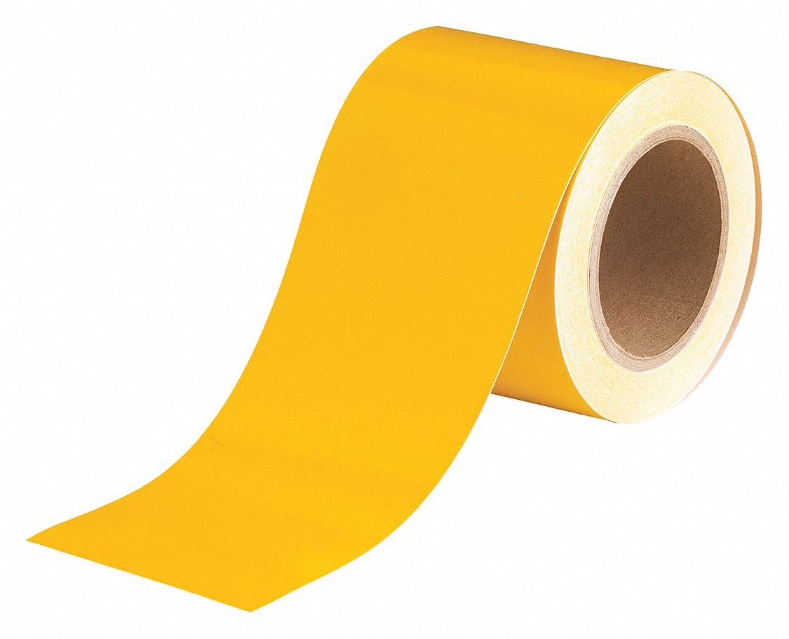 Yellow, 4 in Wd, Pipe Marking Tape 6GP0936287 Grainger