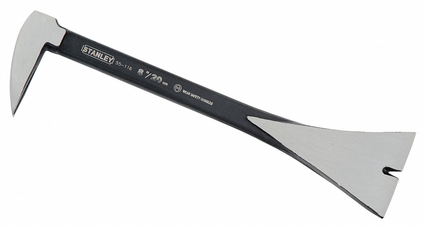 STANLEY Nail Puller, 8" L X 13/4" W, Heat Treated Steel 6GRL455116