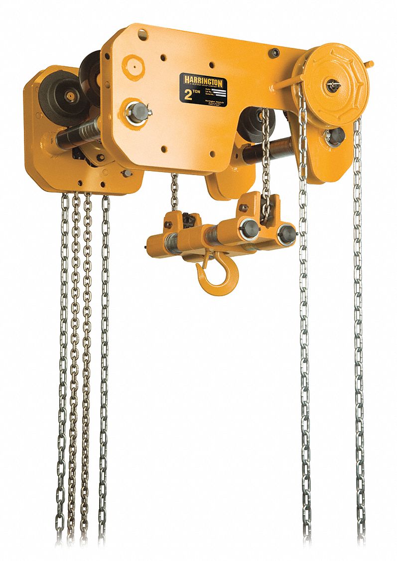 HARRINGTON Chain Hoist, 4,000 lb Load Capacity, 20 ft Hoist Lift, 1 7/