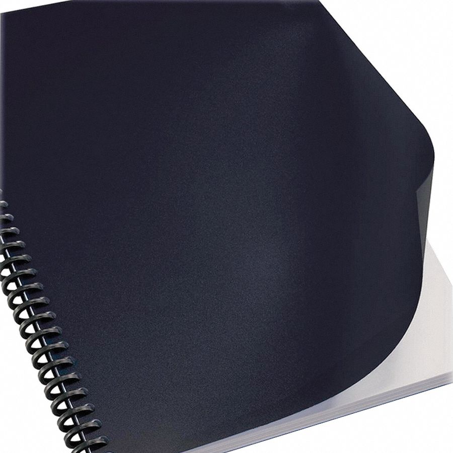 SIRCLE Binding Covers, Leatherette, Black, PK100 6HJX51330549A