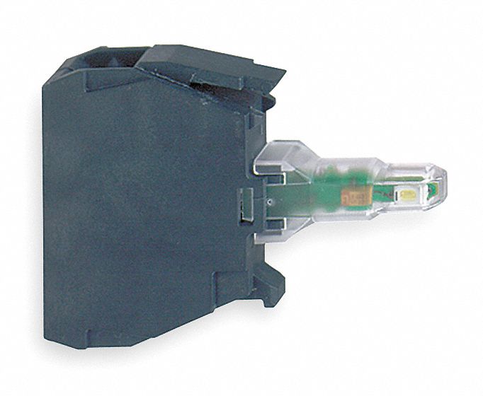 SCHNEIDER ELECTRIC Lamp Module With Bulb White, 24V AC/DC, LED, 24V AC/DC, Screw Clamp 6HZ44