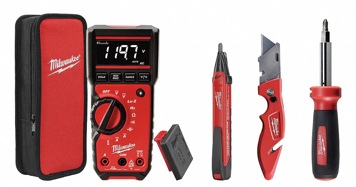 MILWAUKEE Electrical Test Kit, Test Instrument Included: Digital
