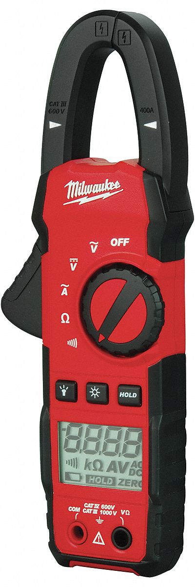Clamp On Digital Clamp Meter, 1.0 in (25 mm) Jaw Capacity, CAT III