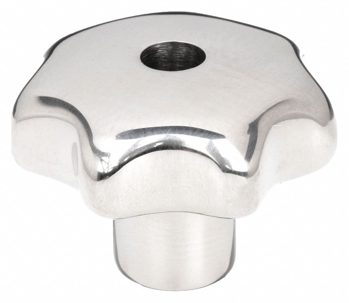 KIPP Stainless Steel Star Knob, Polished 6JRV0K0150.232062 Grainger