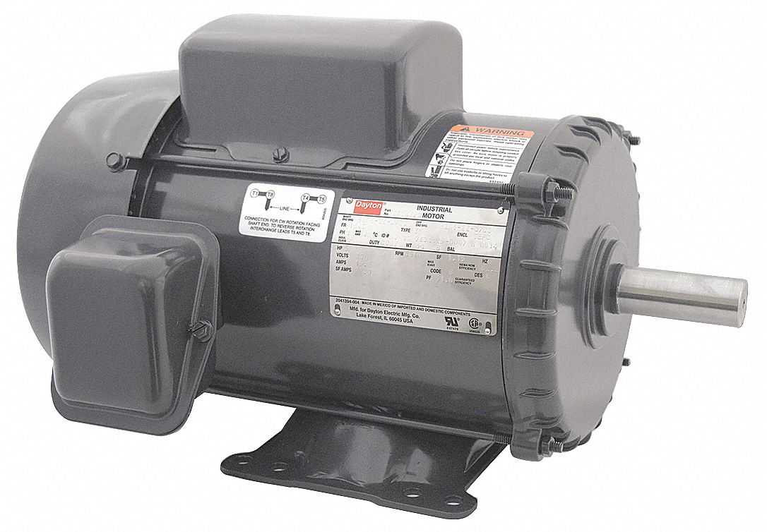 DAYTON General Purpose Motor, 5 HP, Capacitor-Start/Run, Nameplate RPM