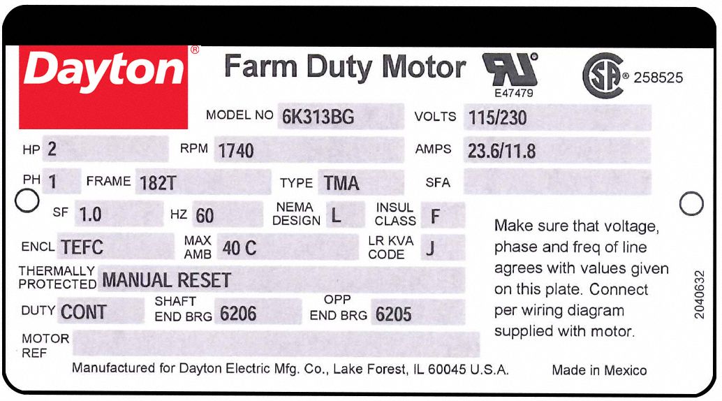 Dayton Farm Duty Motor Wiring Diagram - Wiring Diagram