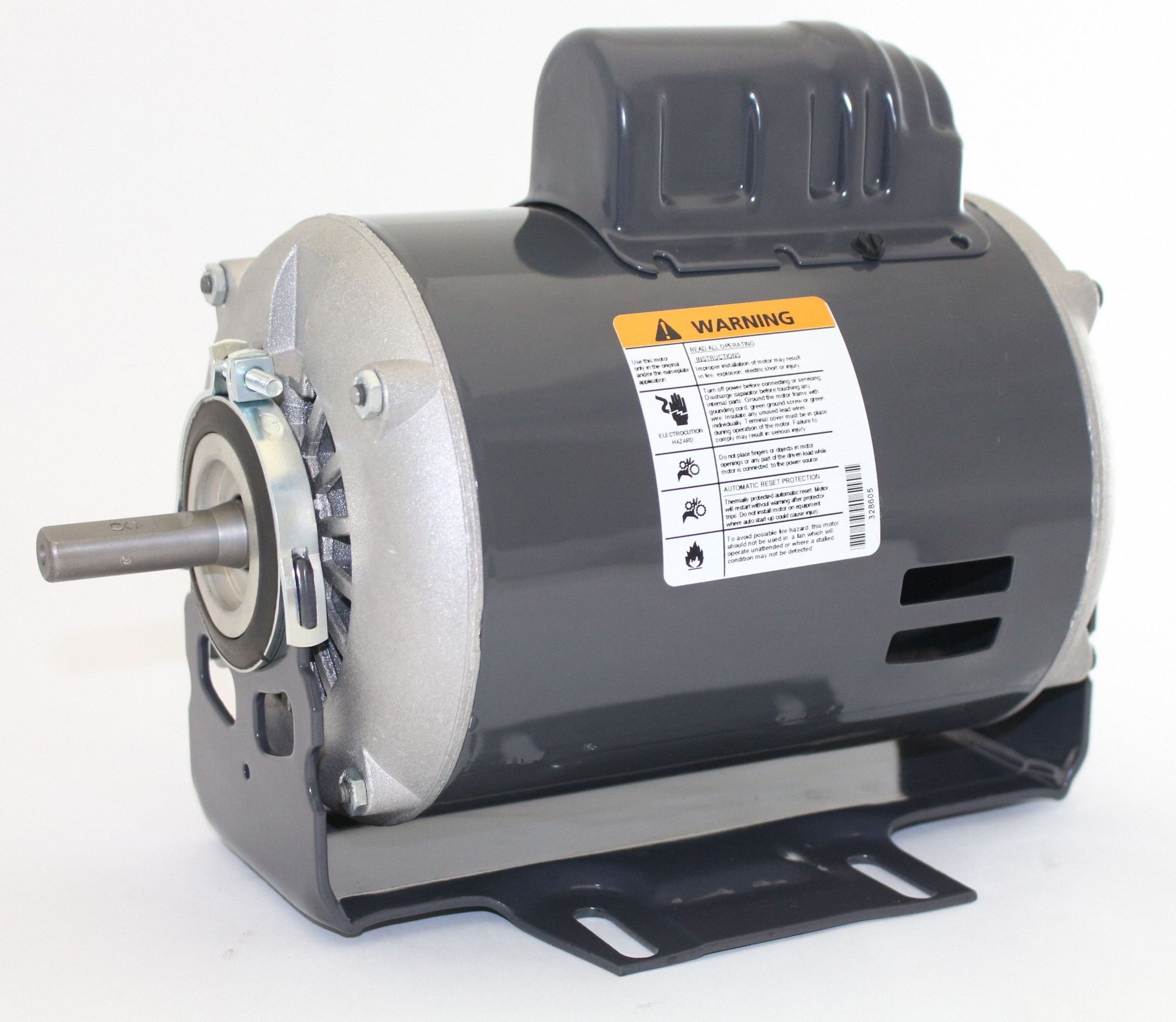 DAYTON Belt Drive Motor, 1/3 HP, CapacitorStart, Nameplate RPM 1,725
