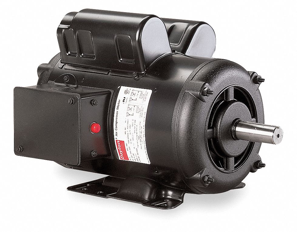 DAYTON Commercial Duty Air Compressor Motor, 3 HP, Nameplate RPM 3450
