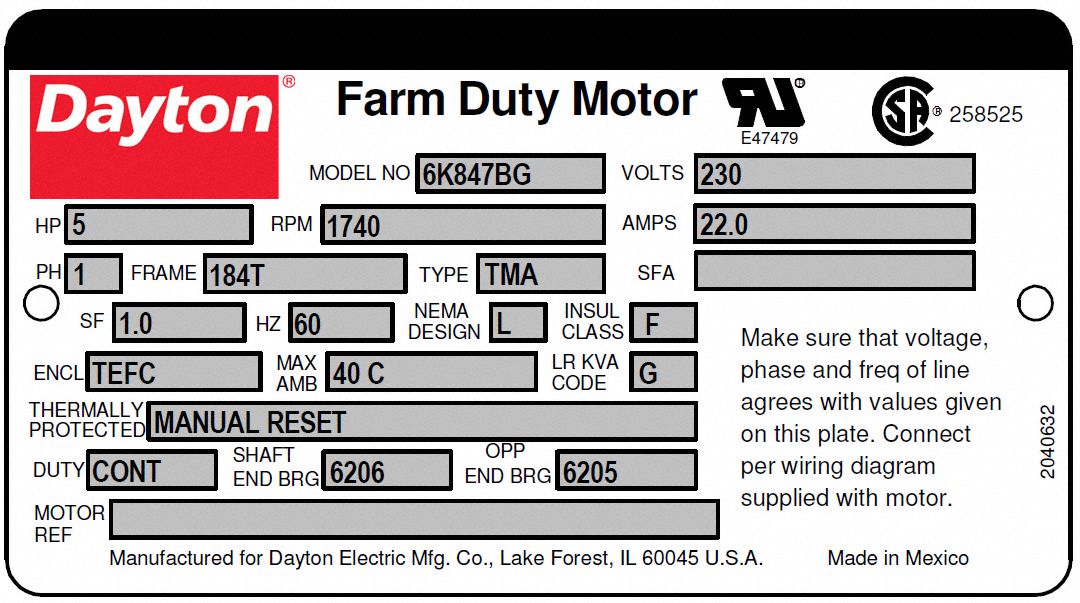 Dayton Farm Duty Motor Wiring Diagram - Wiring Diagram