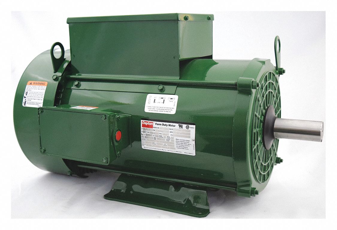 DAYTON, 7 1/2, 1,740 Nameplate RPM, High Torque Farm Duty Motor - 6K969