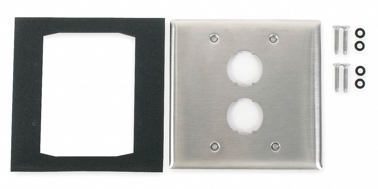 HUBBELL PREMISE WIRING, Wall Plate, Gray, Wall Plate 6KB33HISF22