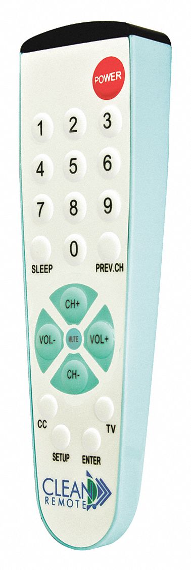 CLEAN REMOTE TV Only, Spillproof Universal Remote Control - 6KJC5|CR1