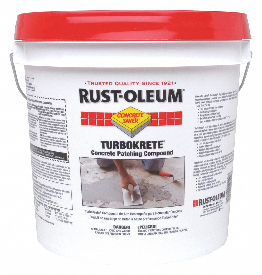RUSTOLEUM Light Gray Large Concrete Patching Compound Kit, 8 fl oz
