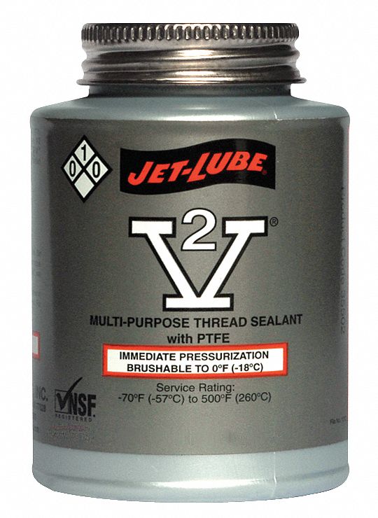 JETLUBE Pipe Thread Sealant 16 oz, Ivory/Beige, With 2,250 psi Gas