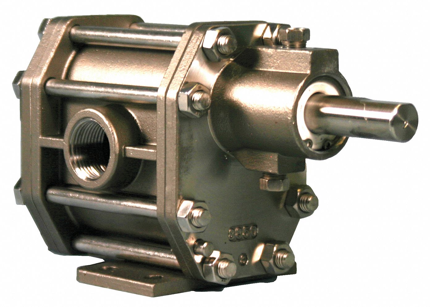 CHEMSTEEL, Stainless Steel, 1 1/2 in NPT, Rotary Gear Pump Head 6KXT3